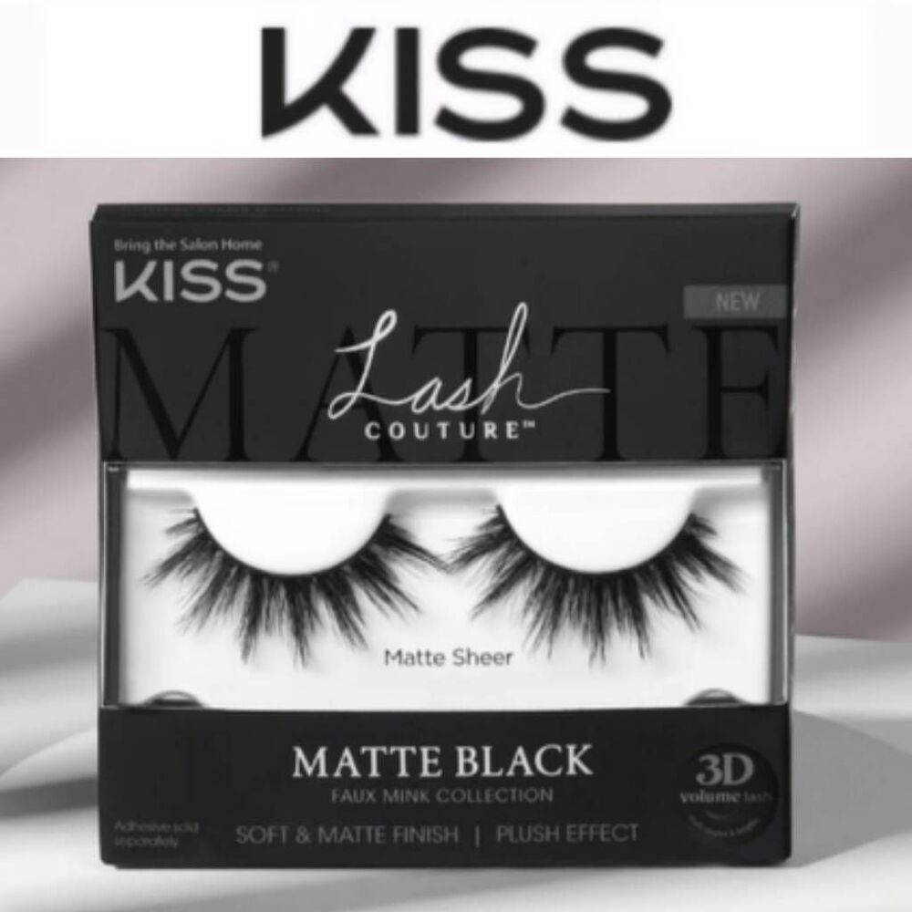Kiss Lash Couture Matte Black Faux Mink Collection Lashes